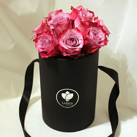 Lila ruže flower box C - cvjecarnicaljubica.com