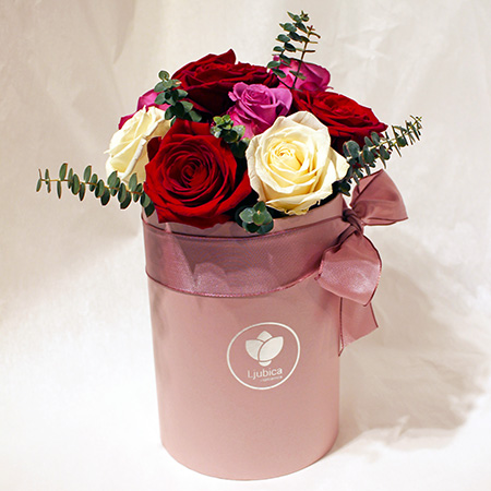 Šarene ruže pink box - cvjecarnicaljubica.com